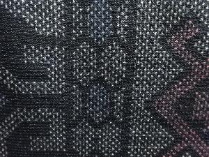 アンティーク　幾何学模様織り出し本場薩摩大島紬着物(5マルキ)